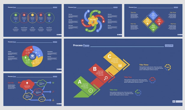 Six Production Slide Templates Set