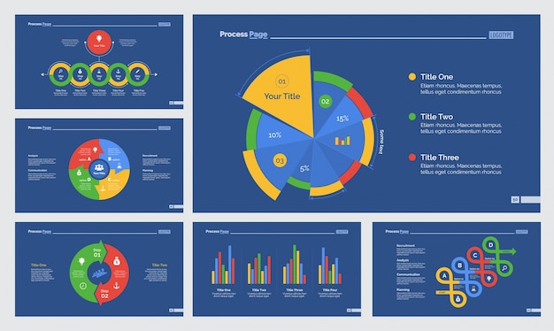 Six Statistics Slide Templates Set