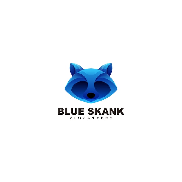 Free Vector skank head logo gradient