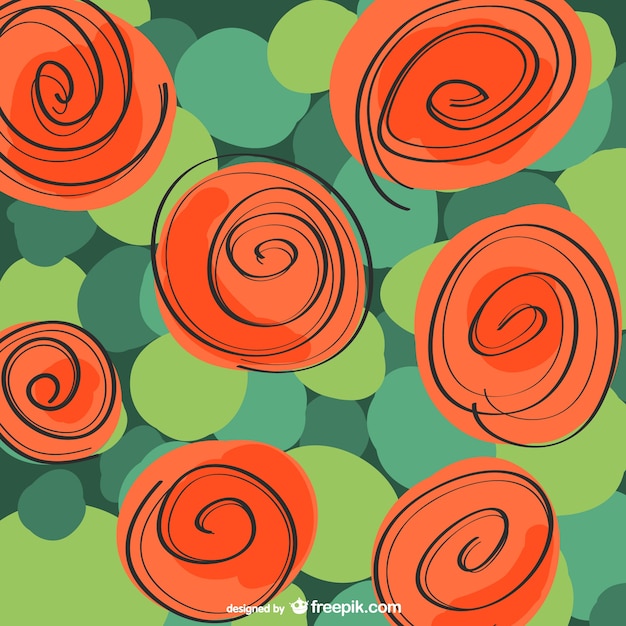 Sketched roses background