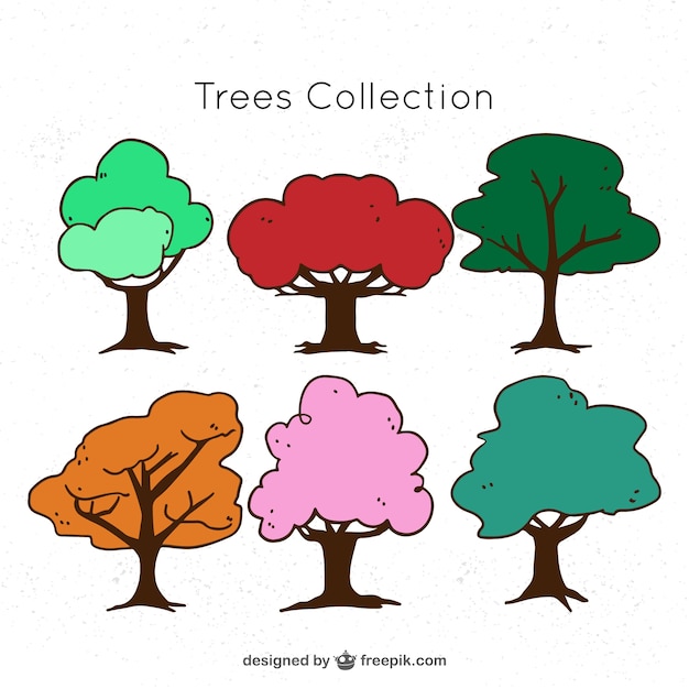 Sketches of colored trees pack