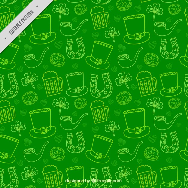 Sketches pattern of saint patricks day