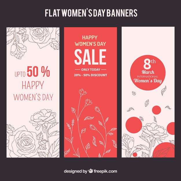 Sketches roses sale banners