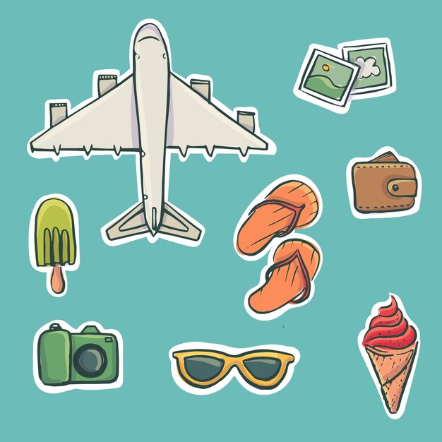 Sketches summer travel accessories 