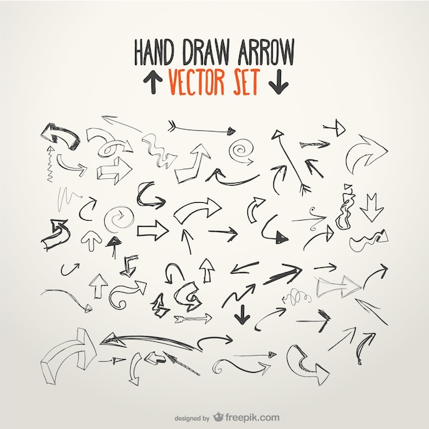 Free vector sketchy arrow pack