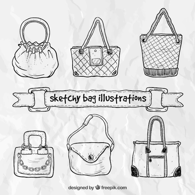 Sketchy bag illustrations