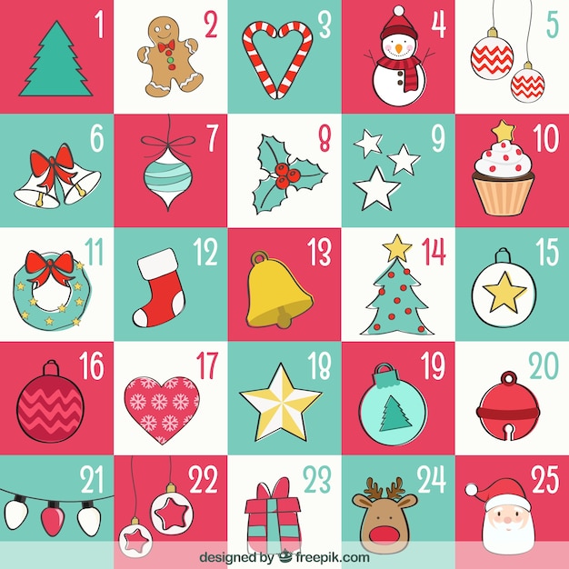 Sketchy christmas advent calendar