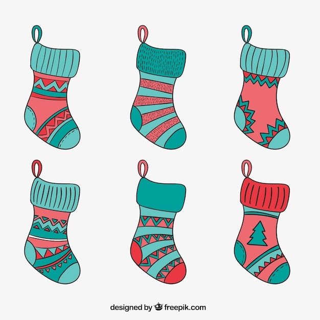 Sketchy christmas socks