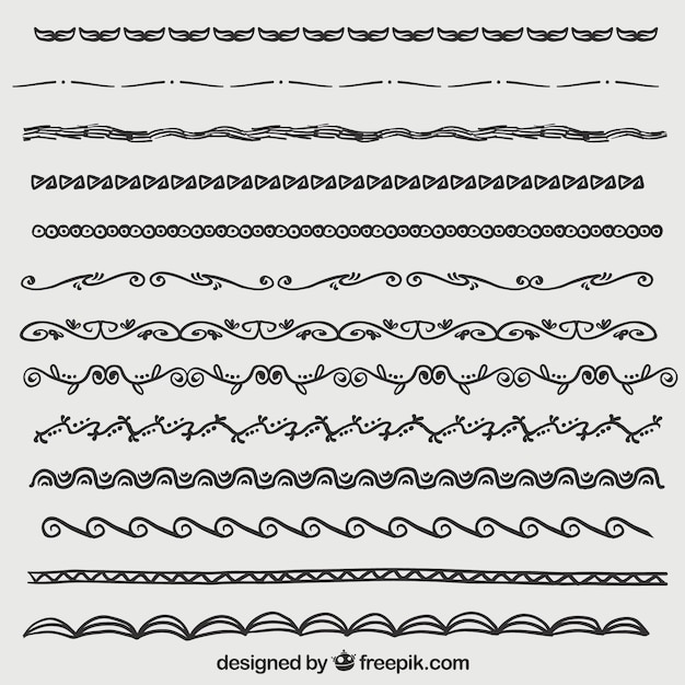 Free Vector sketchy decorative lines