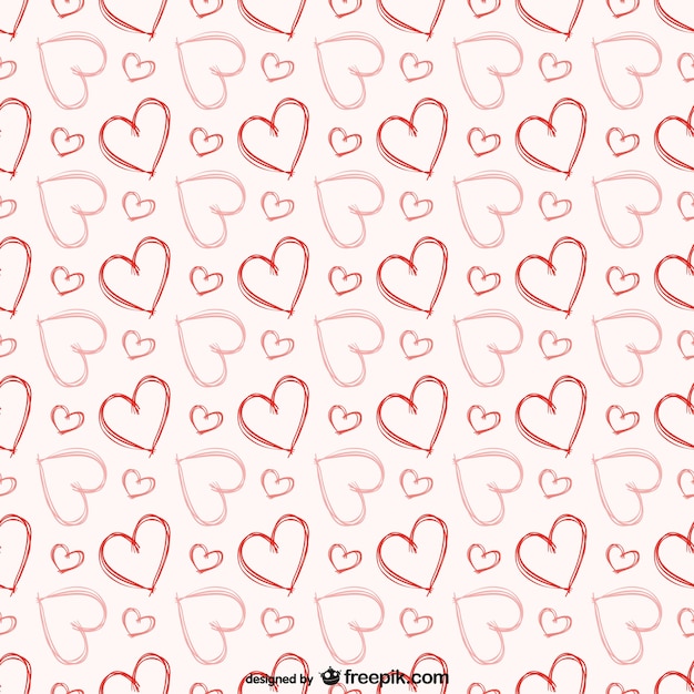 Sketchy hearts pattern