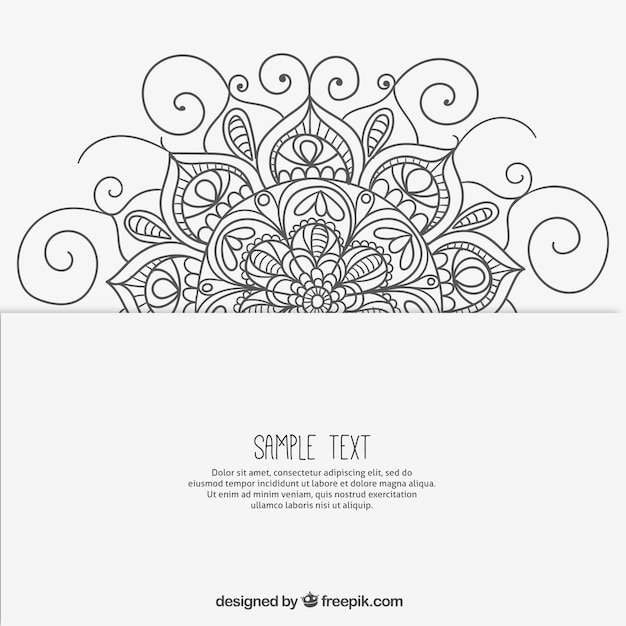 Free Vector sketchy mandala background