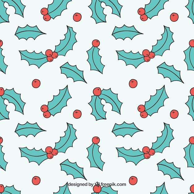 Sketchy mistletoe pattern