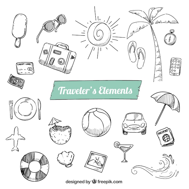 Sketchy traveler elements pack