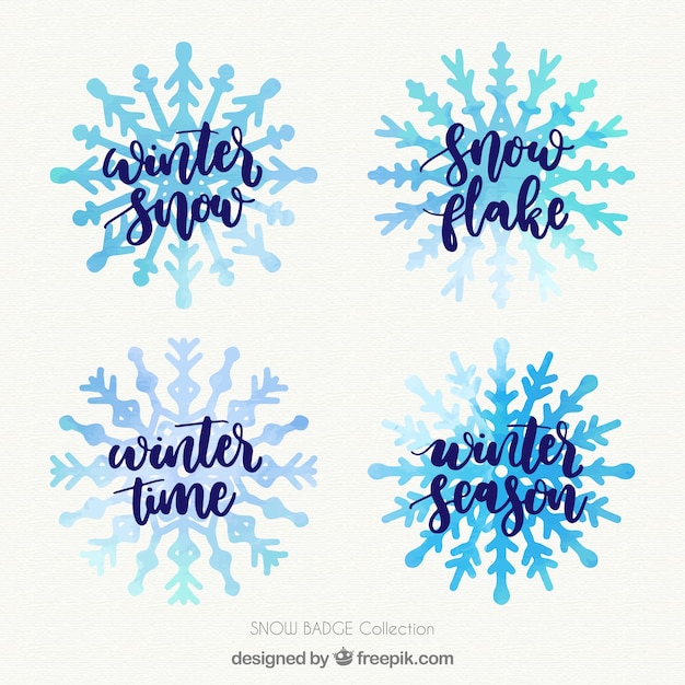 Free vector ski badge collection