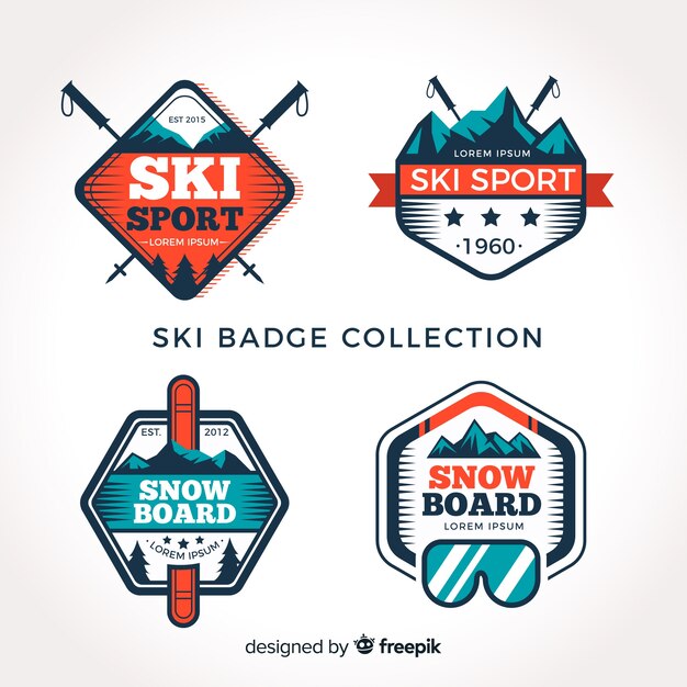 Ski badge collection