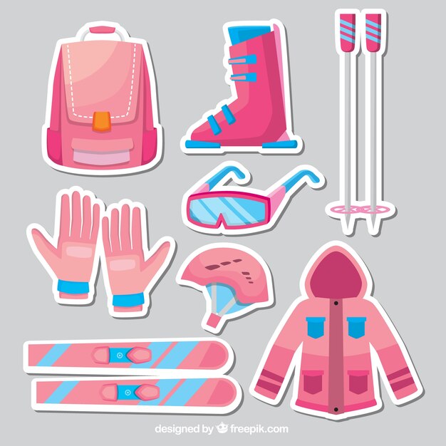 Ski element stickers set