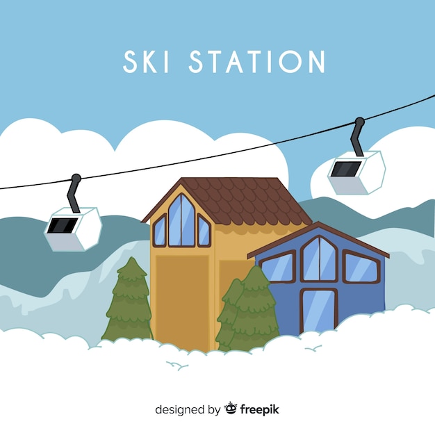 Free vector ski station