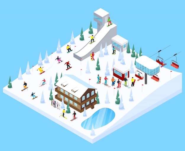 Ski Village Landscape Element