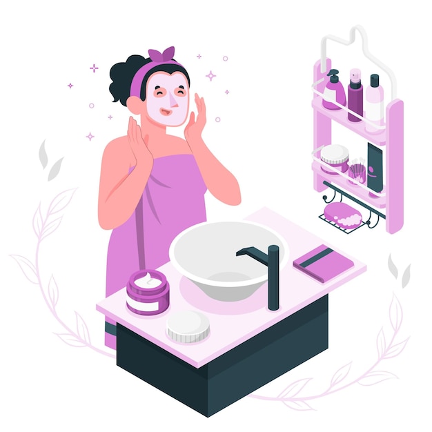 Free Vector skincare concept illustration