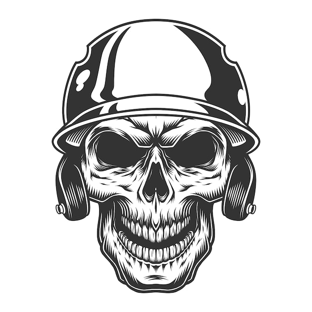 Skull in the baseball helmet