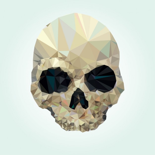 Free Vector skull design made of polygons