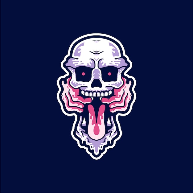 Skull Gamer Illustration Modern Style sticker