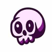 Free vector skull hallowen doodle icon