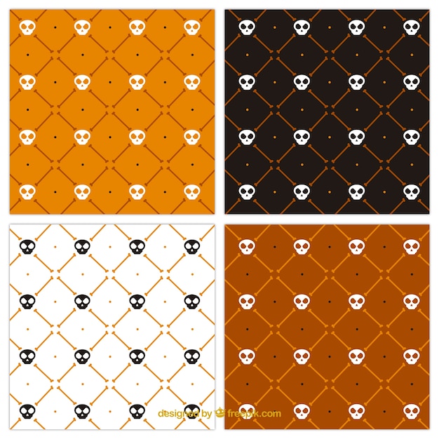 Free Vector skull pattern collection