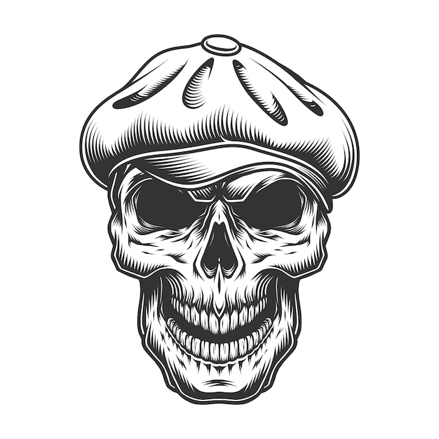 Skull in the tweed hat