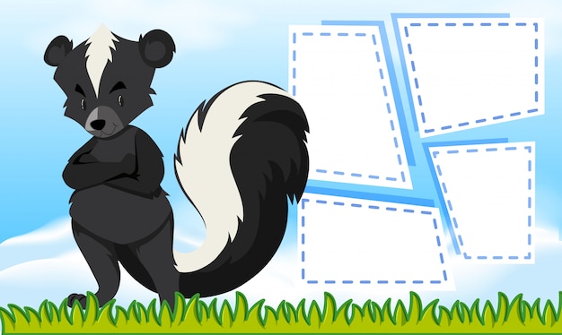 A skunk on note template