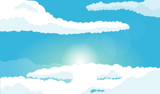 Free vector sky - background for video conferencing