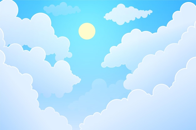 Free vector sky - background for video conferencing