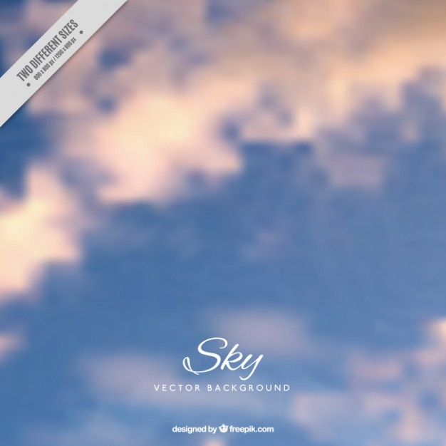 Free Vector sky with clouds blurred background