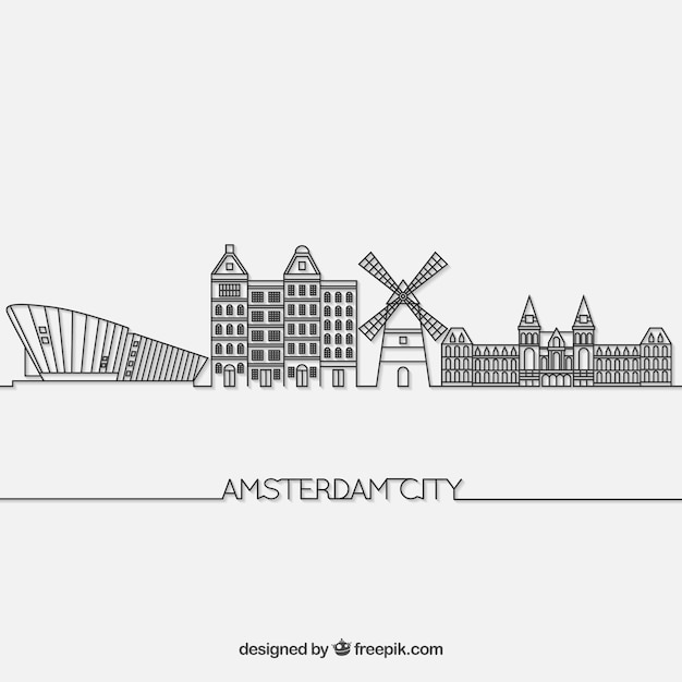 Skyline of amsterdam