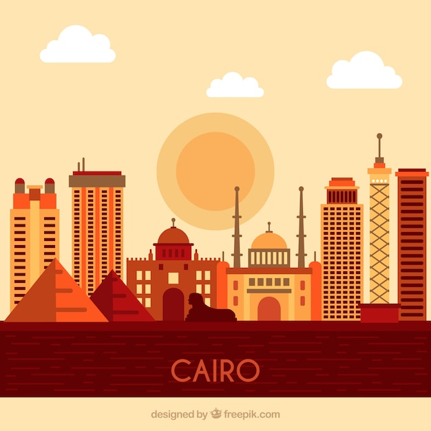 Skyline of cairo, egypt