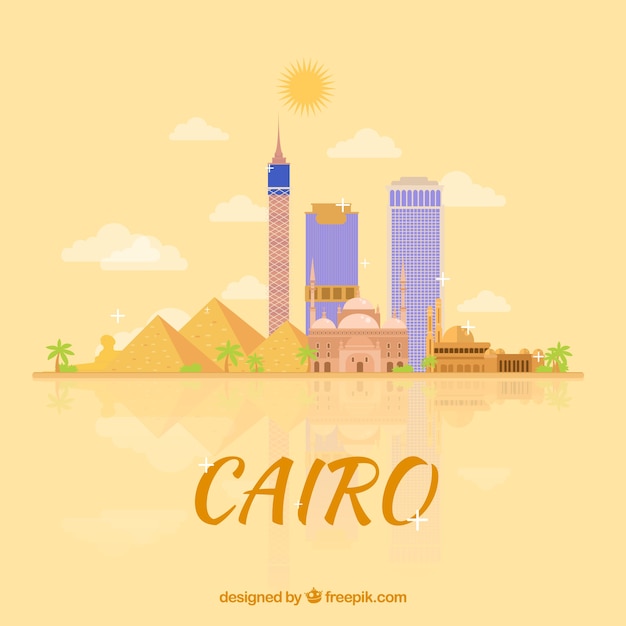 Free Vector skyline of cairo, egypt