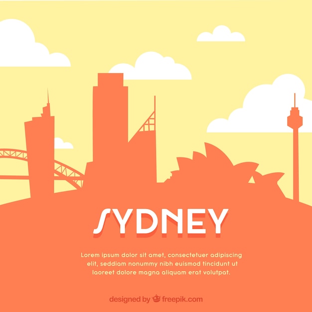 Free vector skyline of sydney