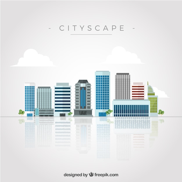 Skyscrapers in flat design