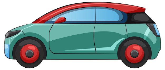 Sleek Modern Electric Car Illustration