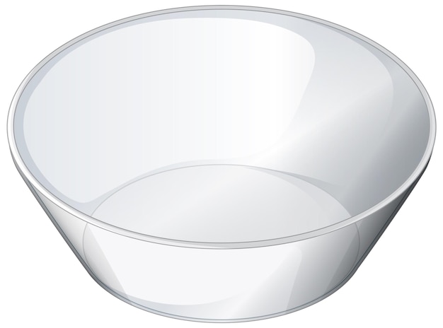 Free Vector sleek modern glass bowl illustration