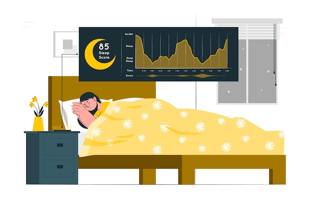 Free Vector sleep analysis concept illustration