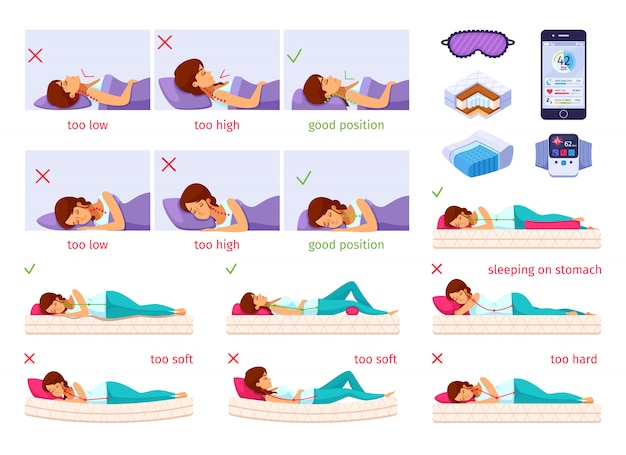 Free Vector sleeping nice cartoon set