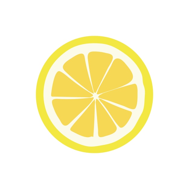 Free vector slice lemon icon isolated design