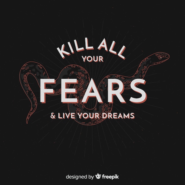 Free Vector slogan with black snake