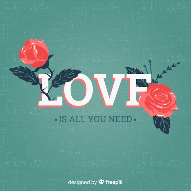 Free Vector slogan with flowers