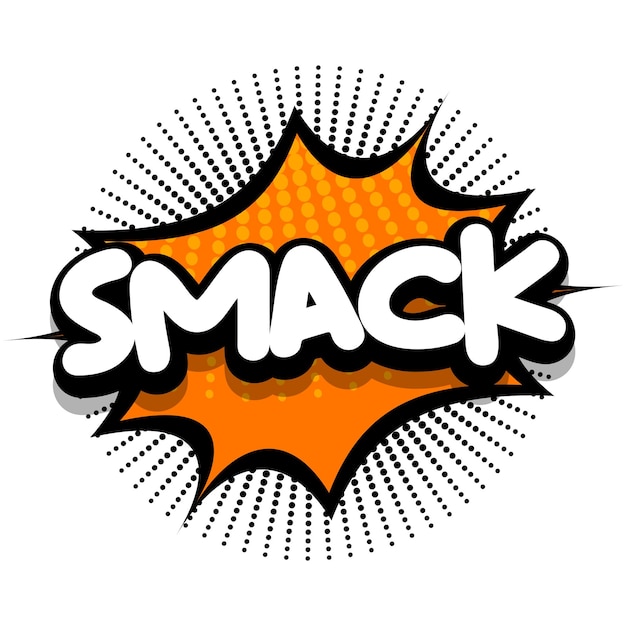 Smack Comic book explosion bubble vector illustration