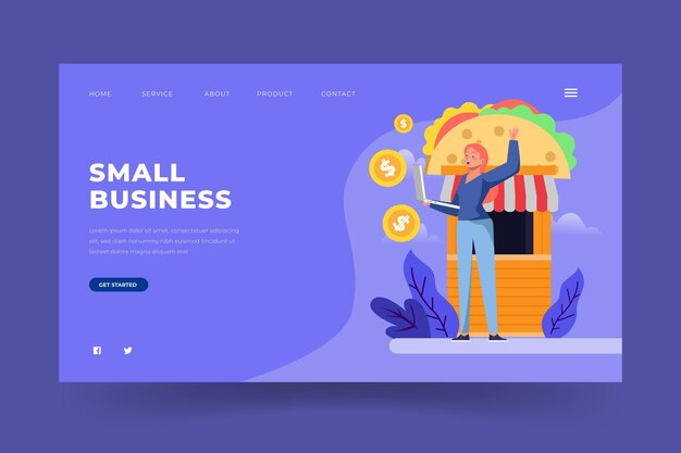 Small business landing page