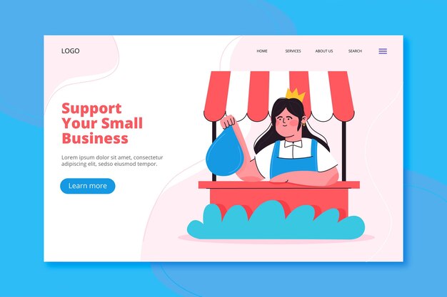 Small business landing page