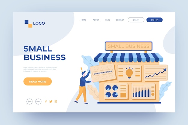 Small business template landing page