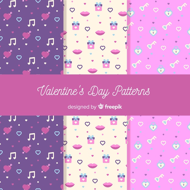 Small elements valentine patterns